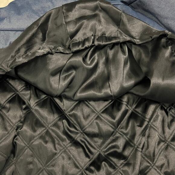 Nils Quilted Metallic Denim Ski‎ Jacket Blue Full Zip Size 12 - Picture 10 of 13